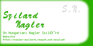 szilard nagler business card